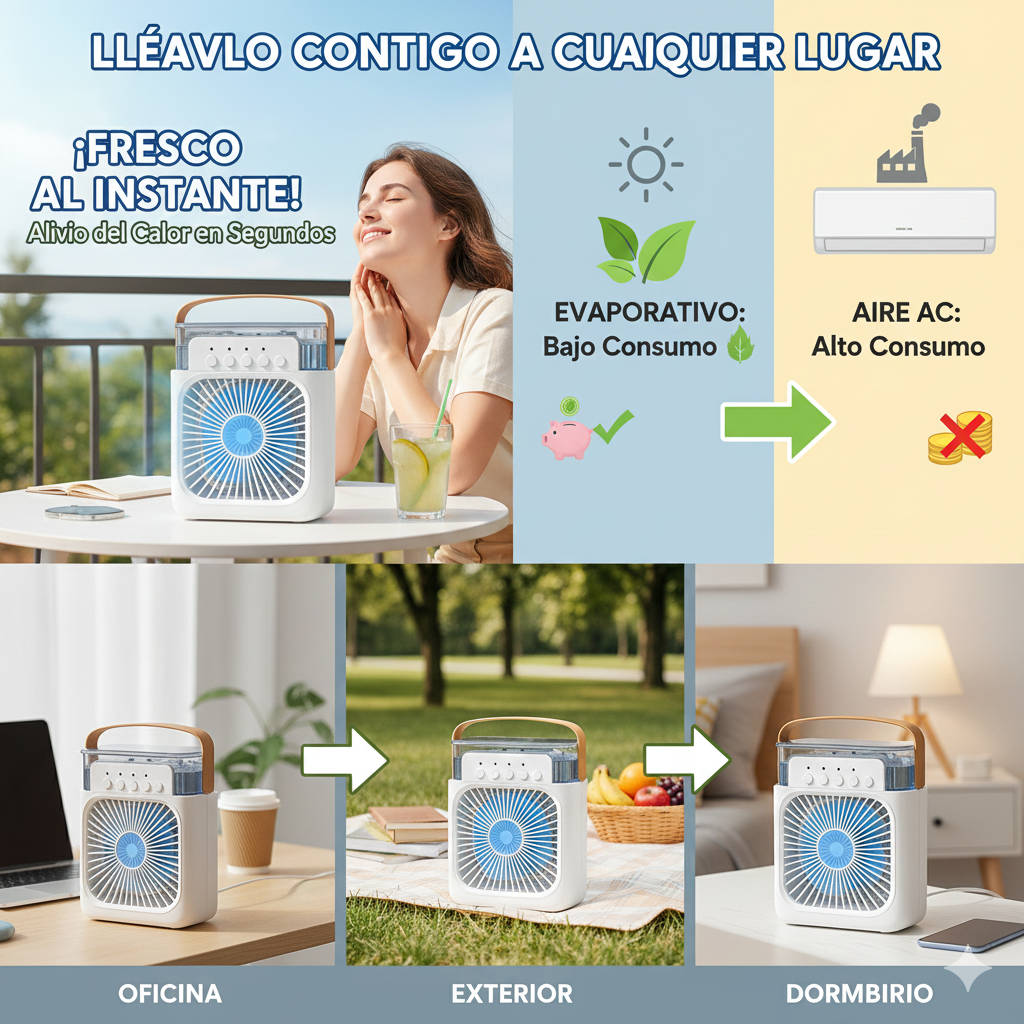 Mini ventilador de niebla de agua USB