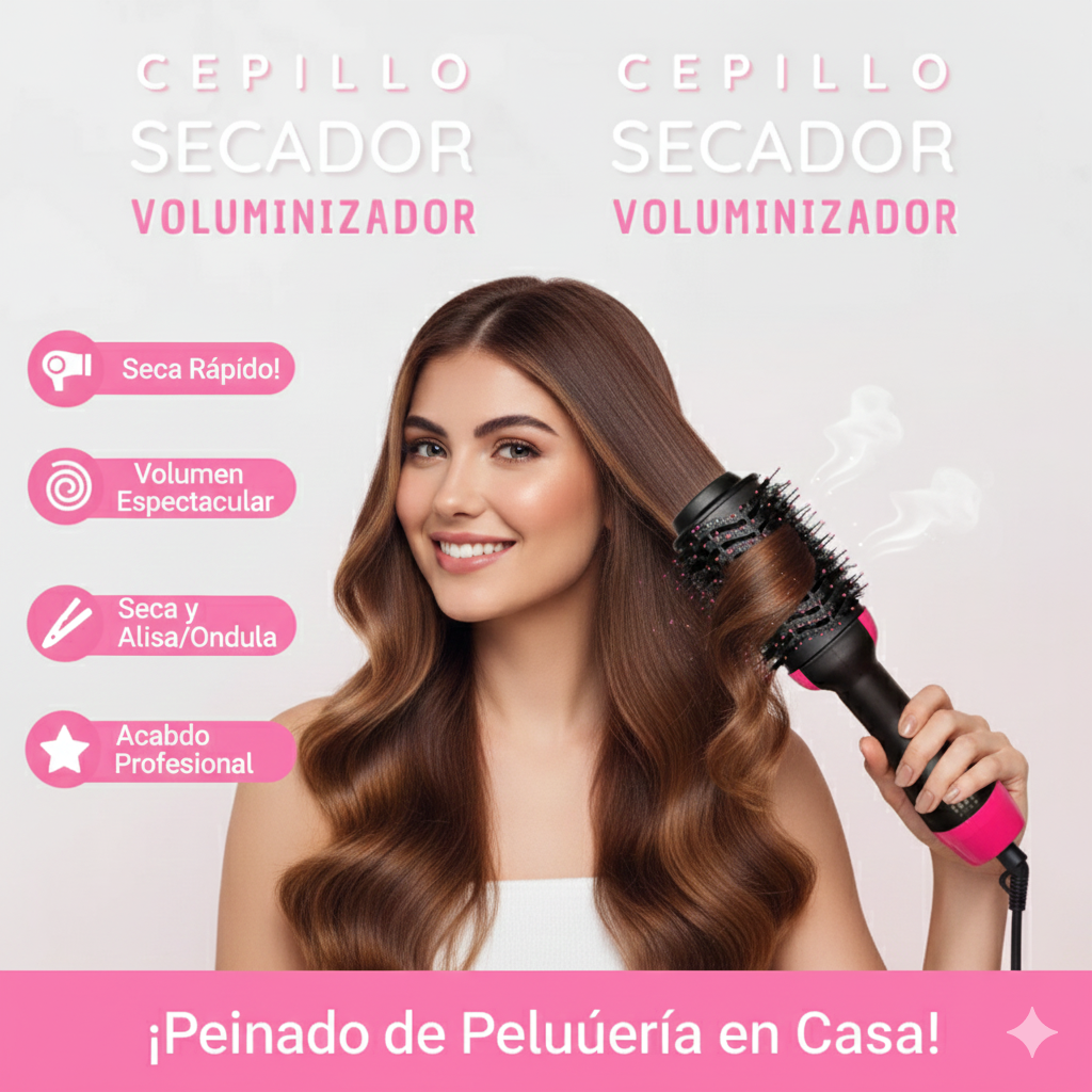 Cepillo 3 en 1 Peina - Seca - Alisa